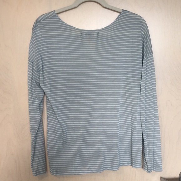 Reformation Apple Top in Blue and White Stripe - Picture 3 of 4